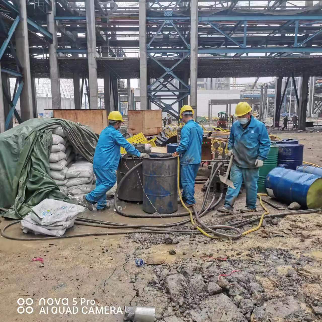 保靖设备基础下沉沉降注浆加固施工
